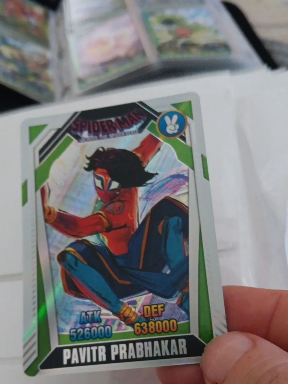 Marvel Spider-Man Pavitr Prabhakar Card - Red, Blue, Green